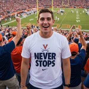 Nike Dri Fit UVA Performance T Shirt‎ Men Unisex Medium White Virginia Cavaliers